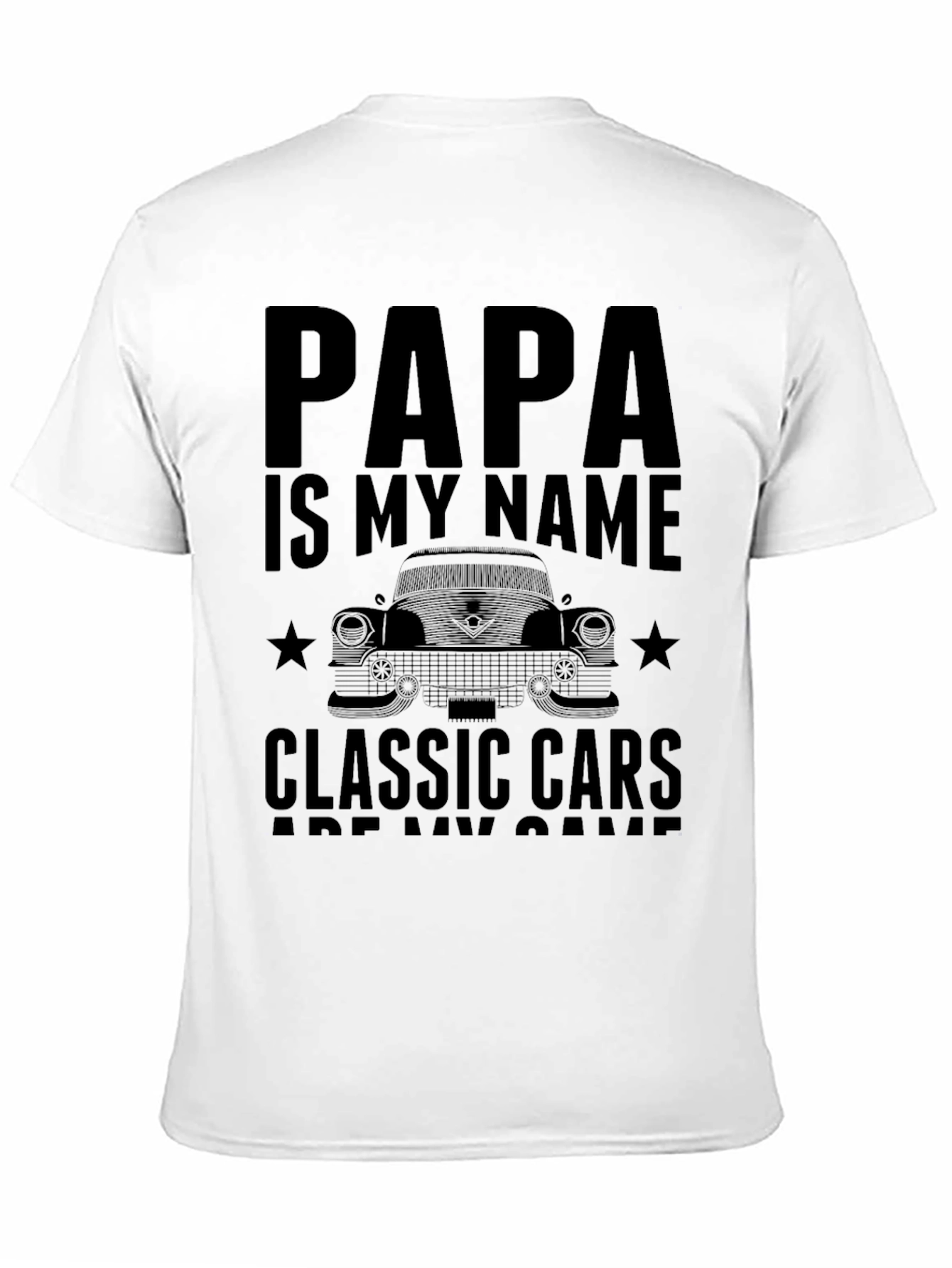 Papas Classic Car T-Shirt - The Perfect Gift!