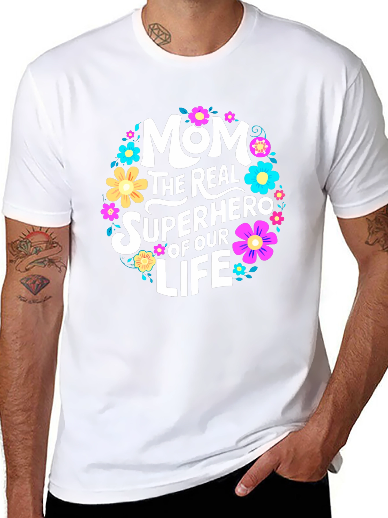 Mom The Real Superhero T-Shirt