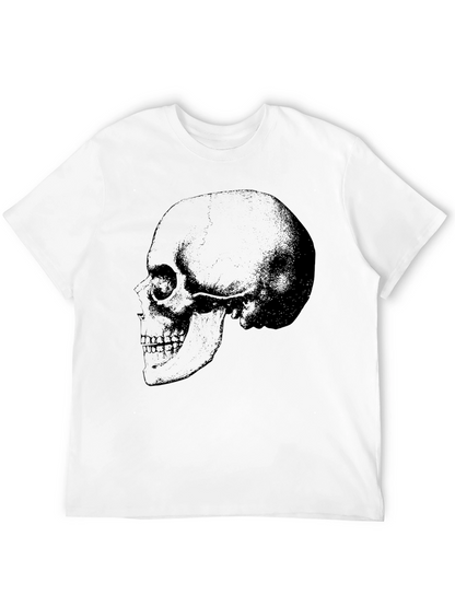 Skull Graphic Tee - Mens Black Cotton T-Shirt