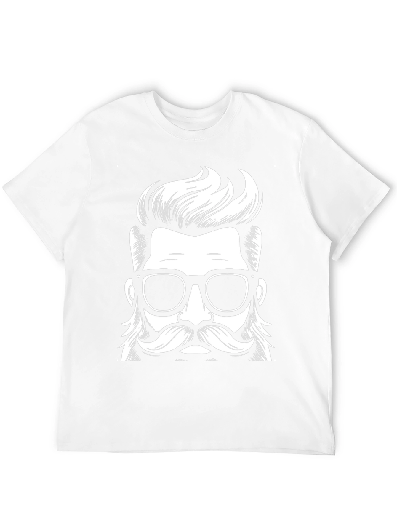 Stylish Black T-Shirt with Hipster Graphic