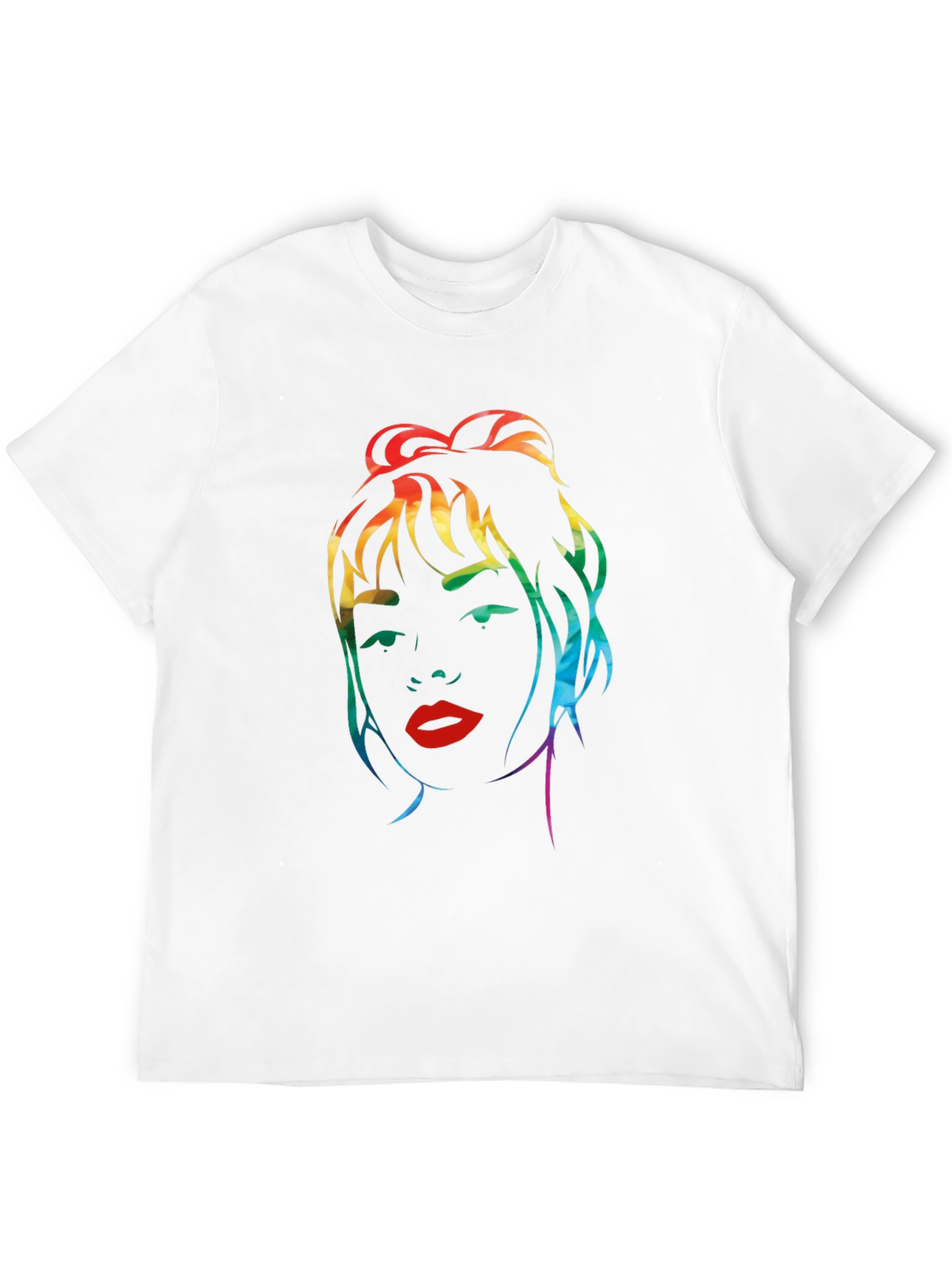 Rainbow Woman Graphic Black T-Shirt