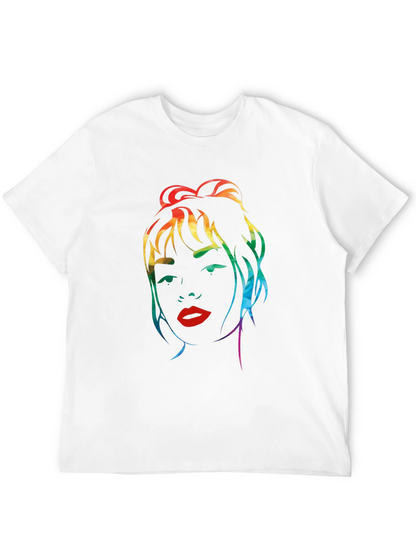Rainbow Woman Graphic Black T-Shirt