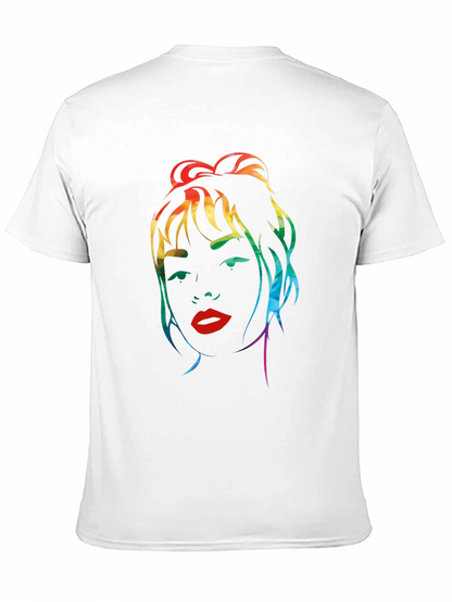 Rainbow Woman Graphic Black T-Shirt