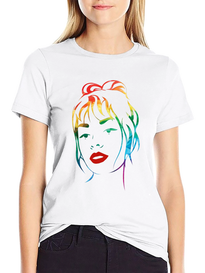 Rainbow Woman Graphic Black T-Shirt