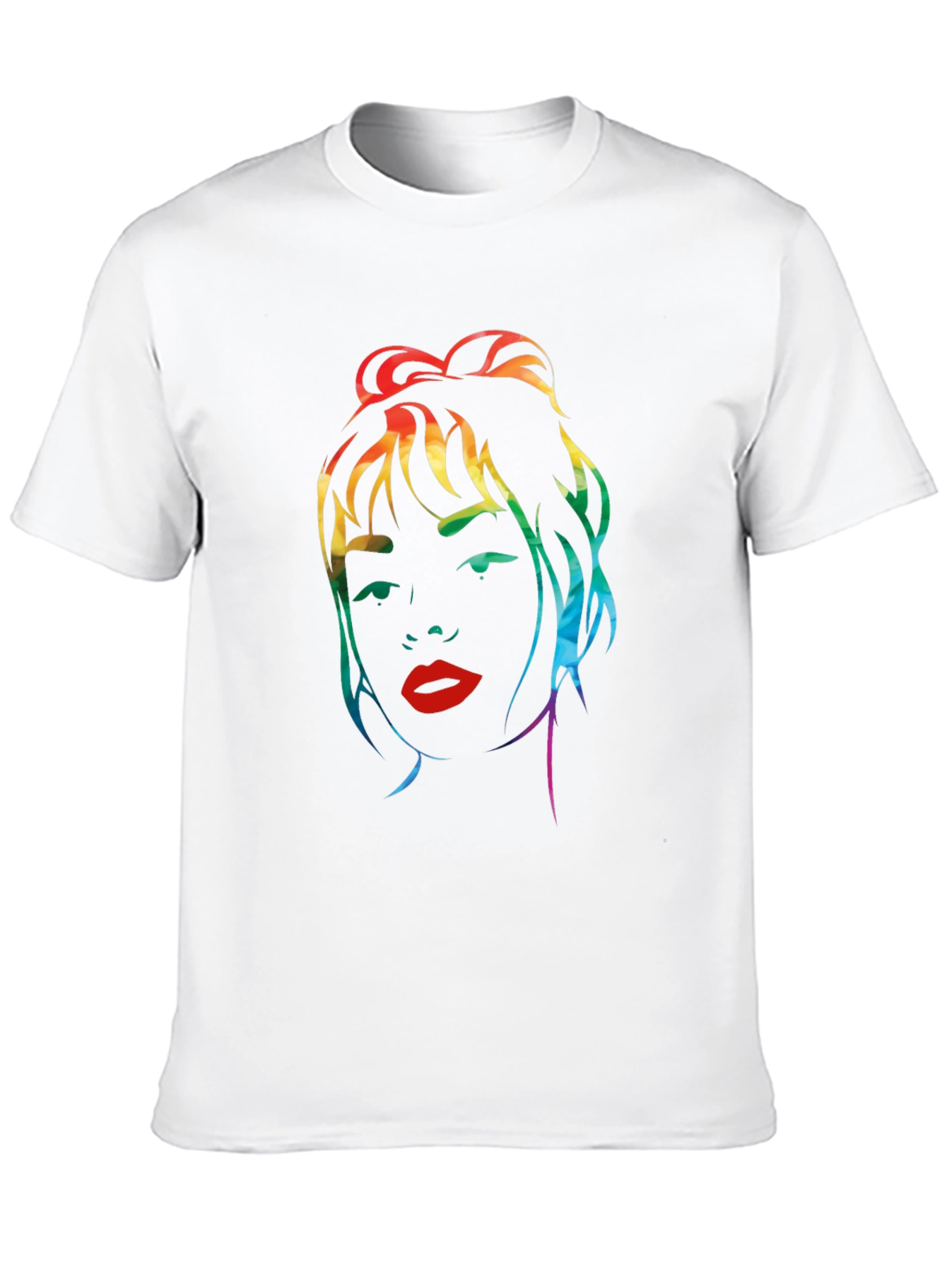 Rainbow Woman Graphic Black T-Shirt