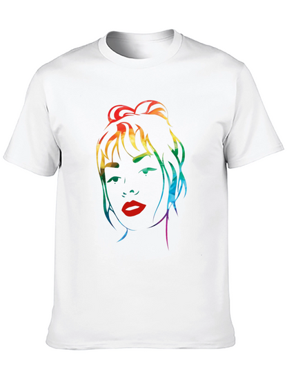 Rainbow Woman Graphic Black T-Shirt