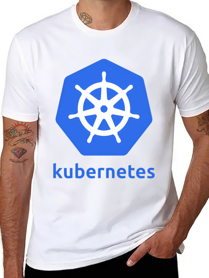 Kubernetes Logo Graphic Tee - Modern Developer T-Shirt