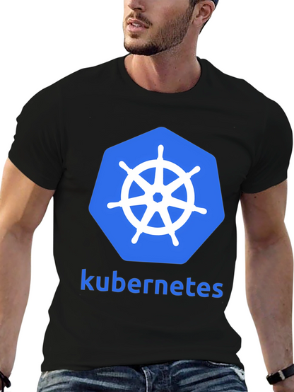 Kubernetes Logo Graphic Tee - Modern Developer T-Shirt