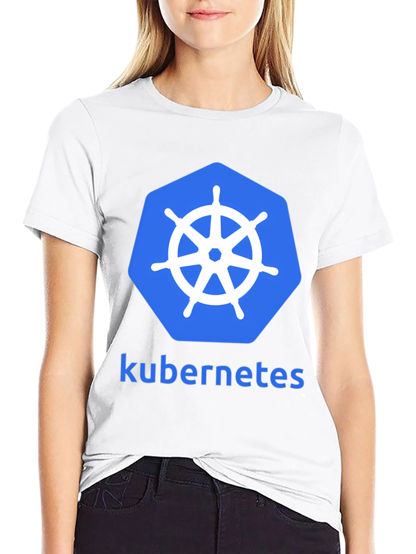 Kubernetes Logo Graphic Tee - Modern Developer T-Shirt