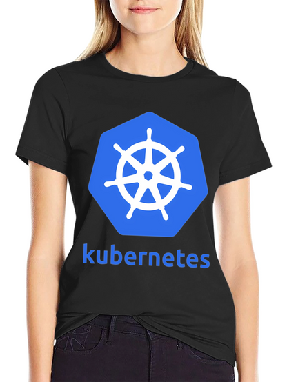 Kubernetes Logo Graphic Tee - Modern Developer T-Shirt