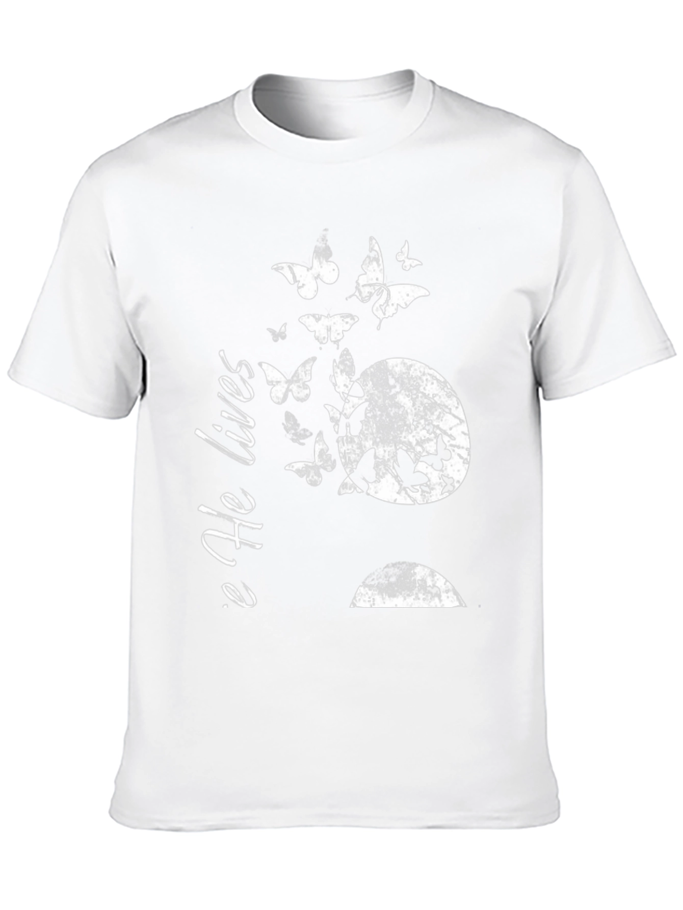 He Lives Butterfly Graphic Tee - Black
