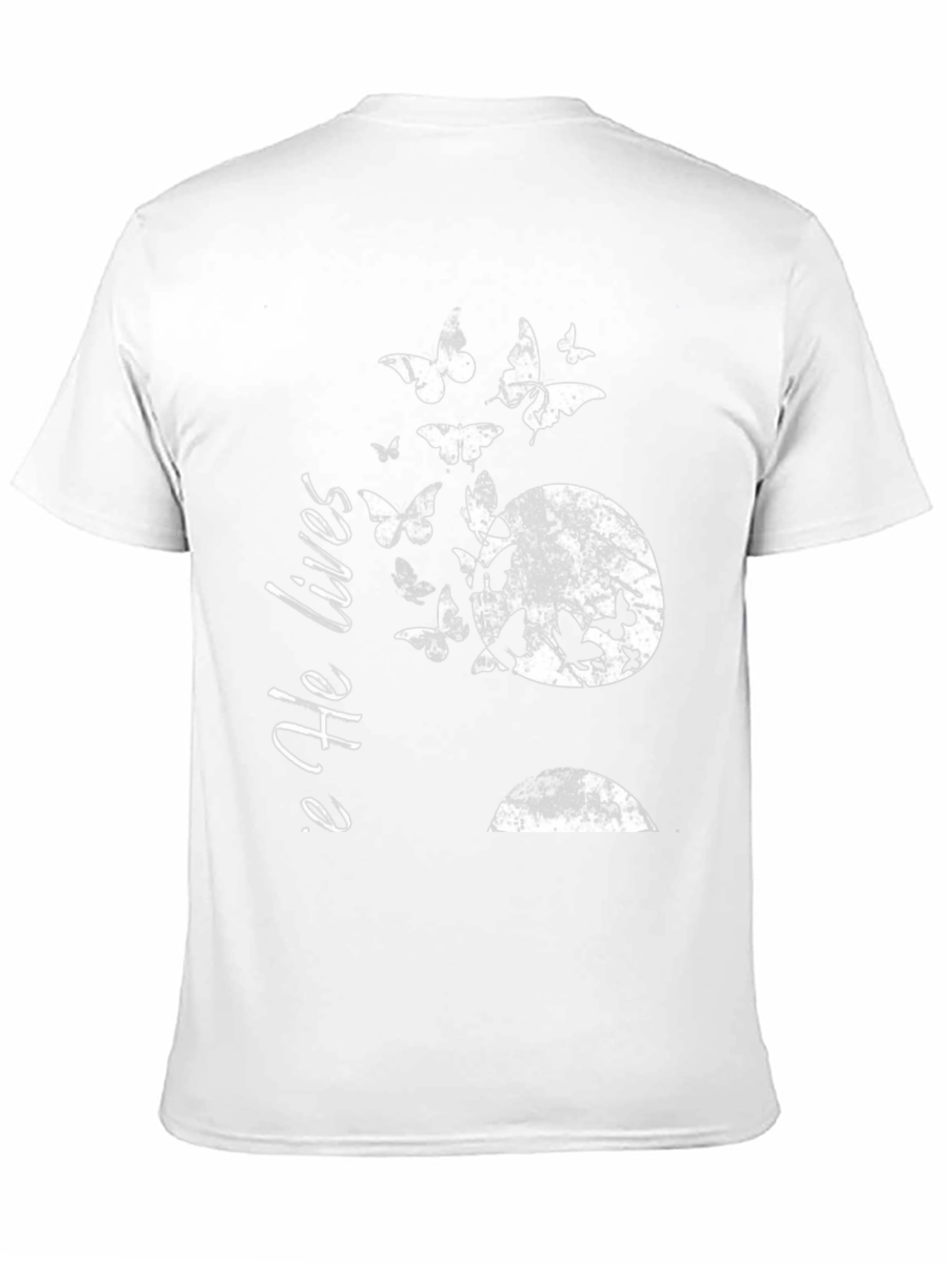 He Lives Butterfly Graphic Tee - Black