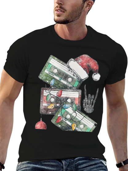 Retro Cassette Christmas Graphic Tee