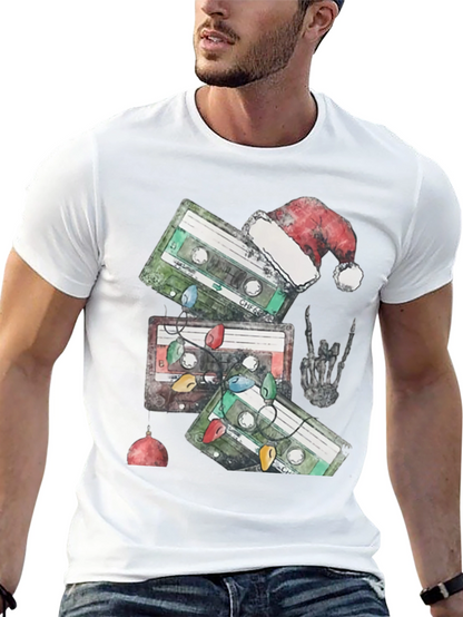 Retro Cassette Christmas Graphic Tee