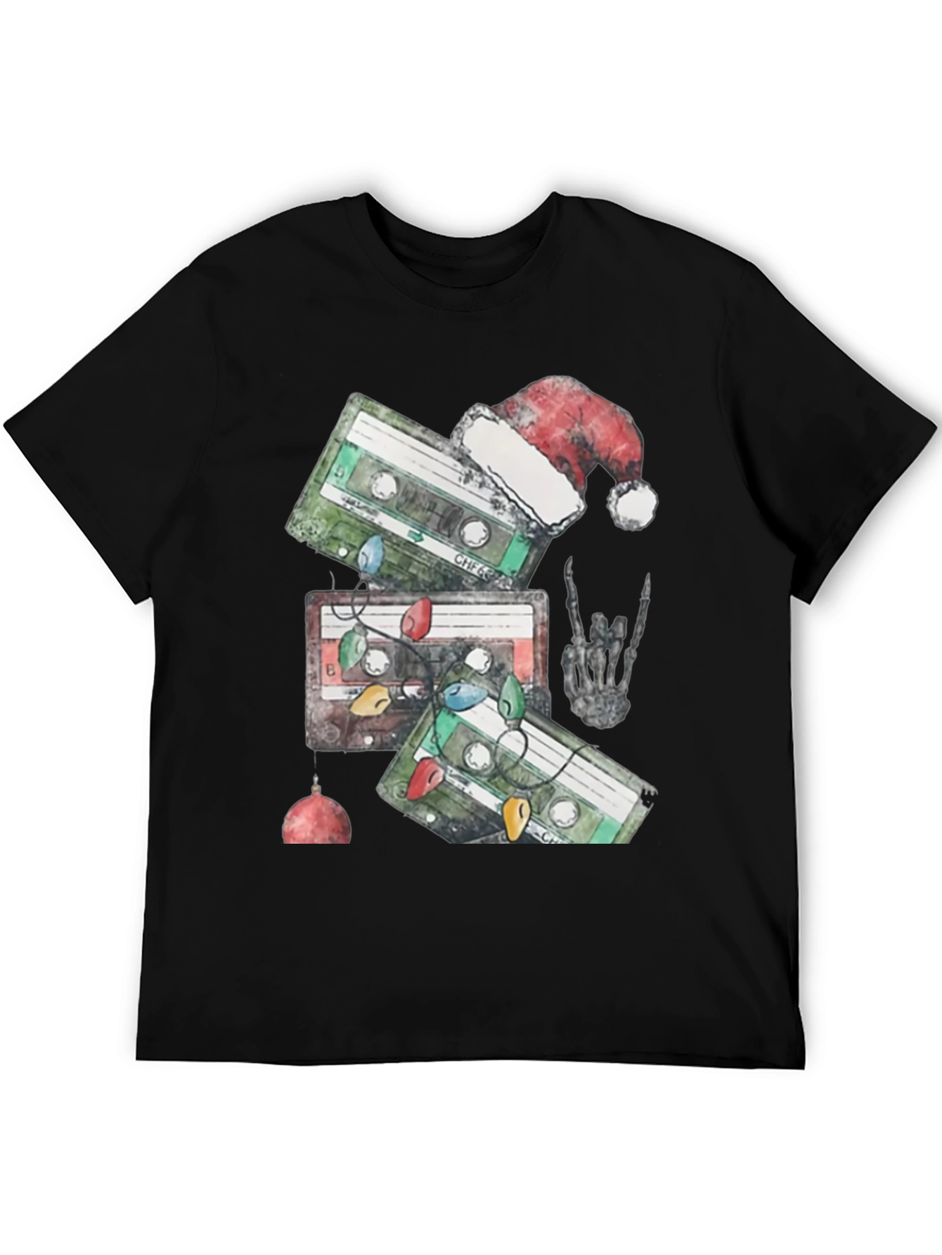 Retro Cassette Christmas Graphic Tee