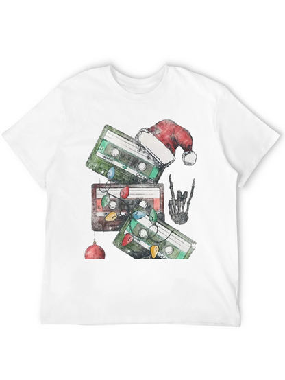 Retro Cassette Christmas Graphic Tee