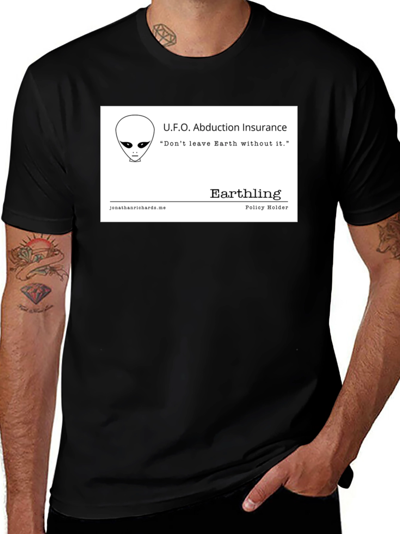 UFO Abduction Insurance T-Shirt - Earthling Policy