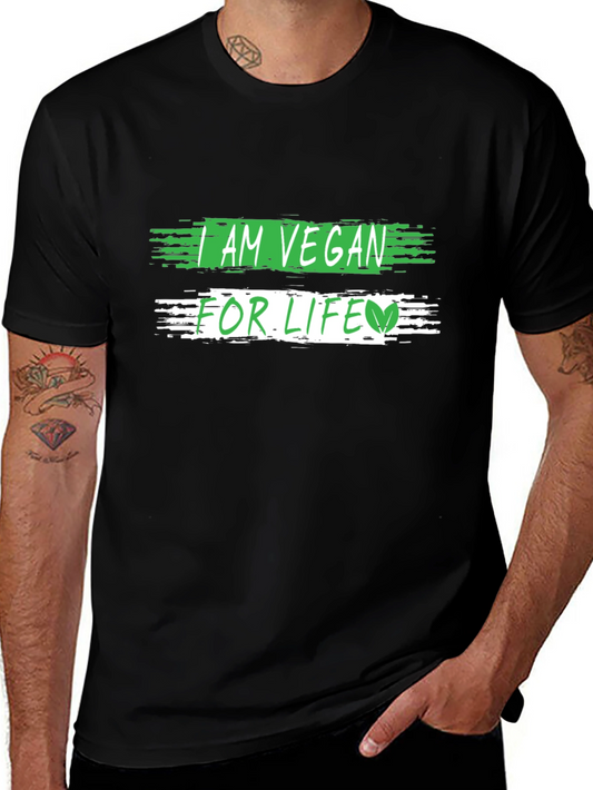 I am Vegan for Life T-Shirt - Black Unisex