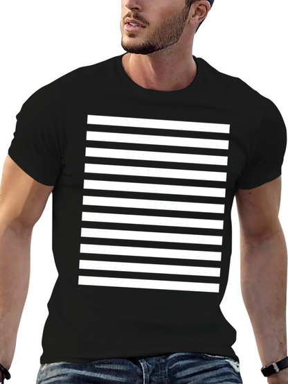 Striped Tee - Bold Black & White Design