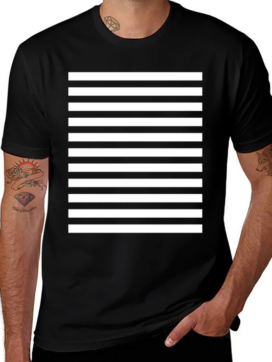 Striped Tee - Bold Black & White Design