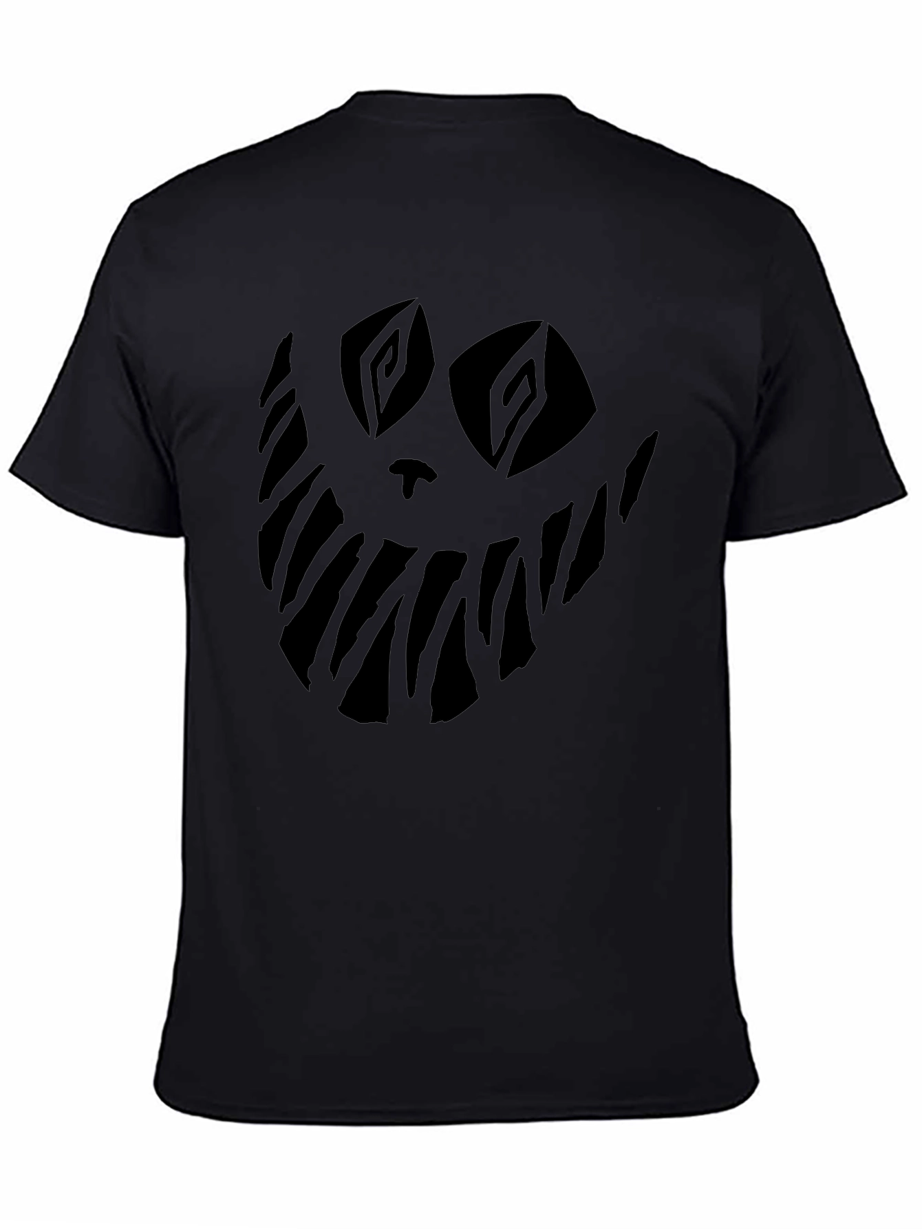 Mens Black Graphic T-Shirt - Spooky Smile