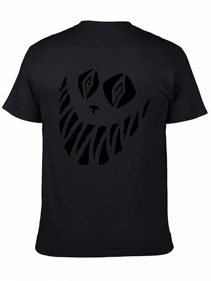 Mens Black Graphic T-Shirt - Spooky Smile