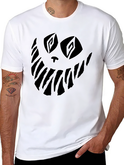 Mens Black Graphic T-Shirt - Spooky Smile