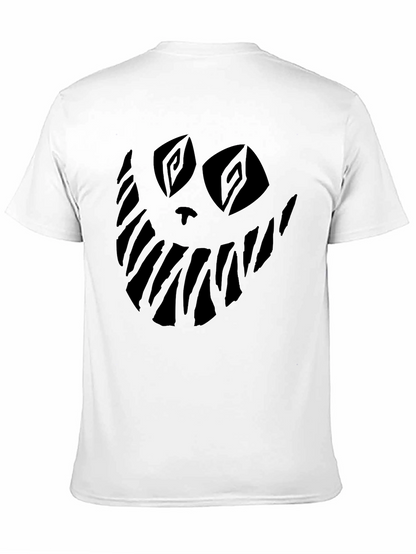 Mens Black Graphic T-Shirt - Spooky Smile