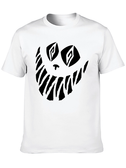 Mens Black Graphic T-Shirt - Spooky Smile