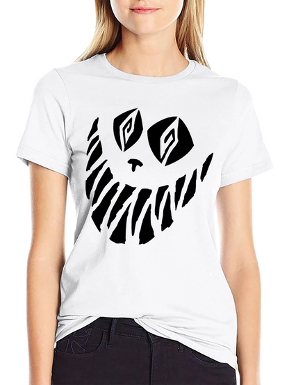 Mens Black Graphic T-Shirt - Spooky Smile