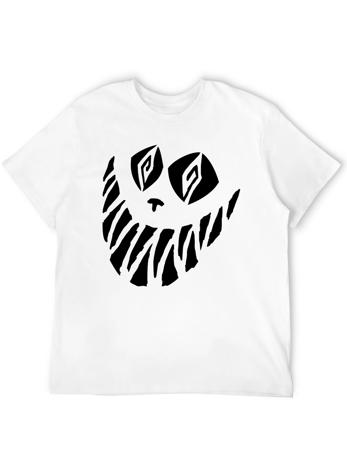 Mens Black Graphic T-Shirt - Spooky Smile
