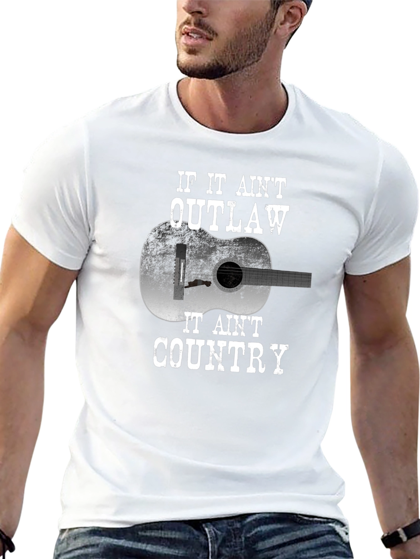 Outlaw Country Guitar Graphic Tee