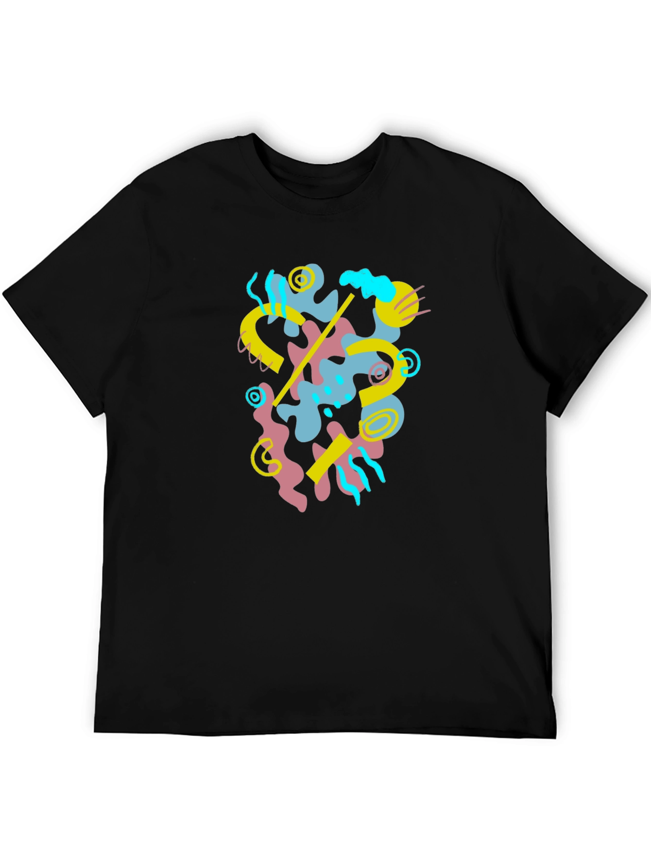 Abstract Graphic Black T-Shirt - Modern Art Tee