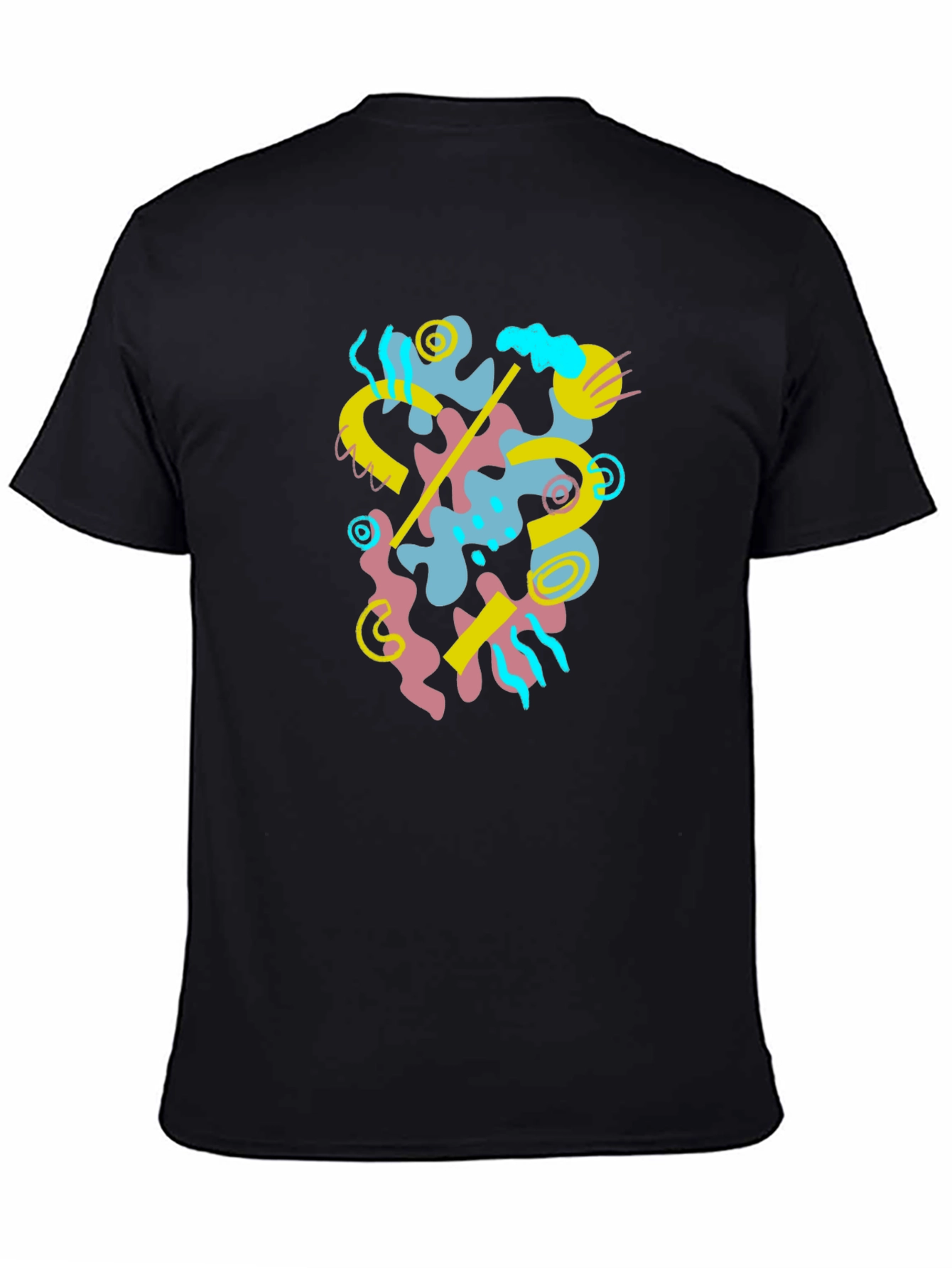 Abstract Graphic Black T-Shirt - Modern Art Tee