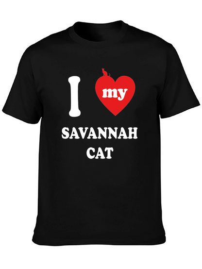 I Love My Savannah Cat T-Shirt