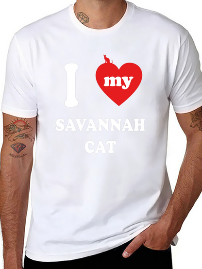 I Love My Savannah Cat T-Shirt