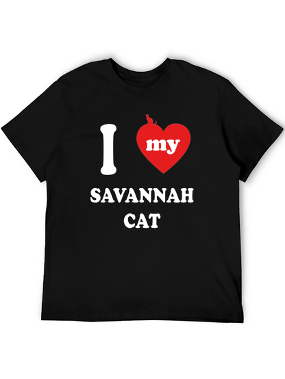 I Love My Savannah Cat T-Shirt
