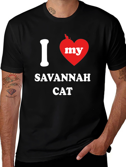 I Love My Savannah Cat T-Shirt