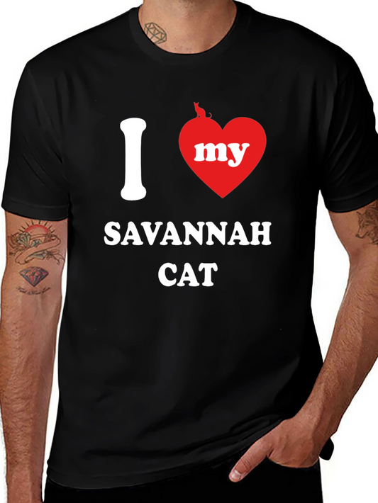I Love My Savannah Cat T-Shirt