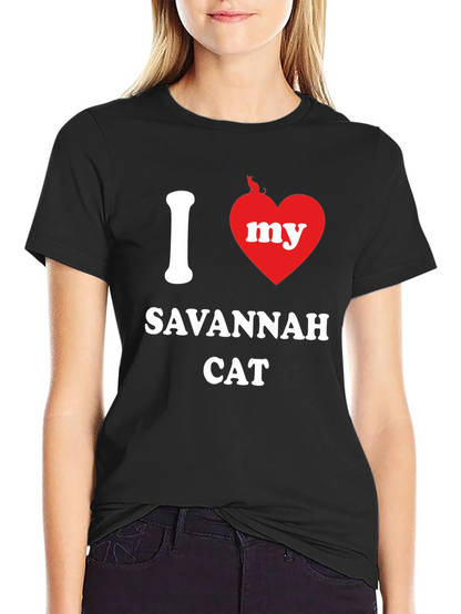 I Love My Savannah Cat T-Shirt