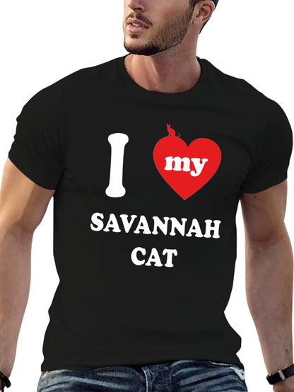 I Love My Savannah Cat T-Shirt