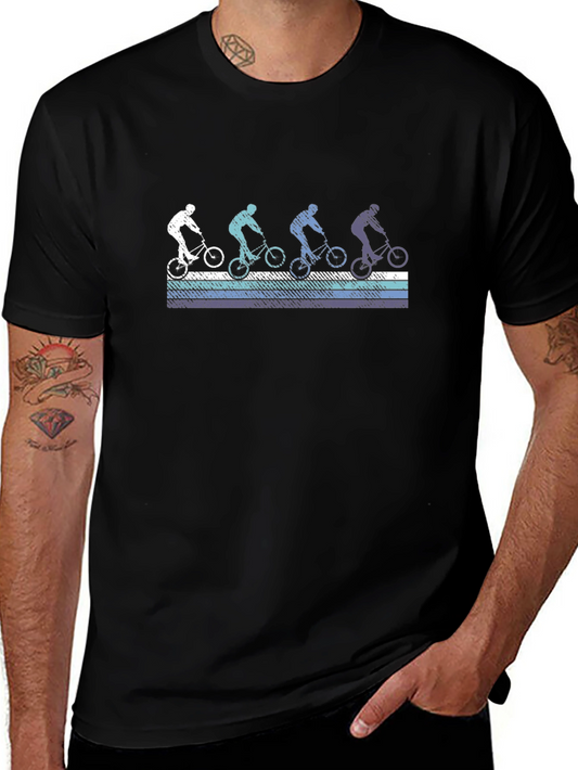Retro BMX Rider T-Shirt - Vintage Cycling Tee