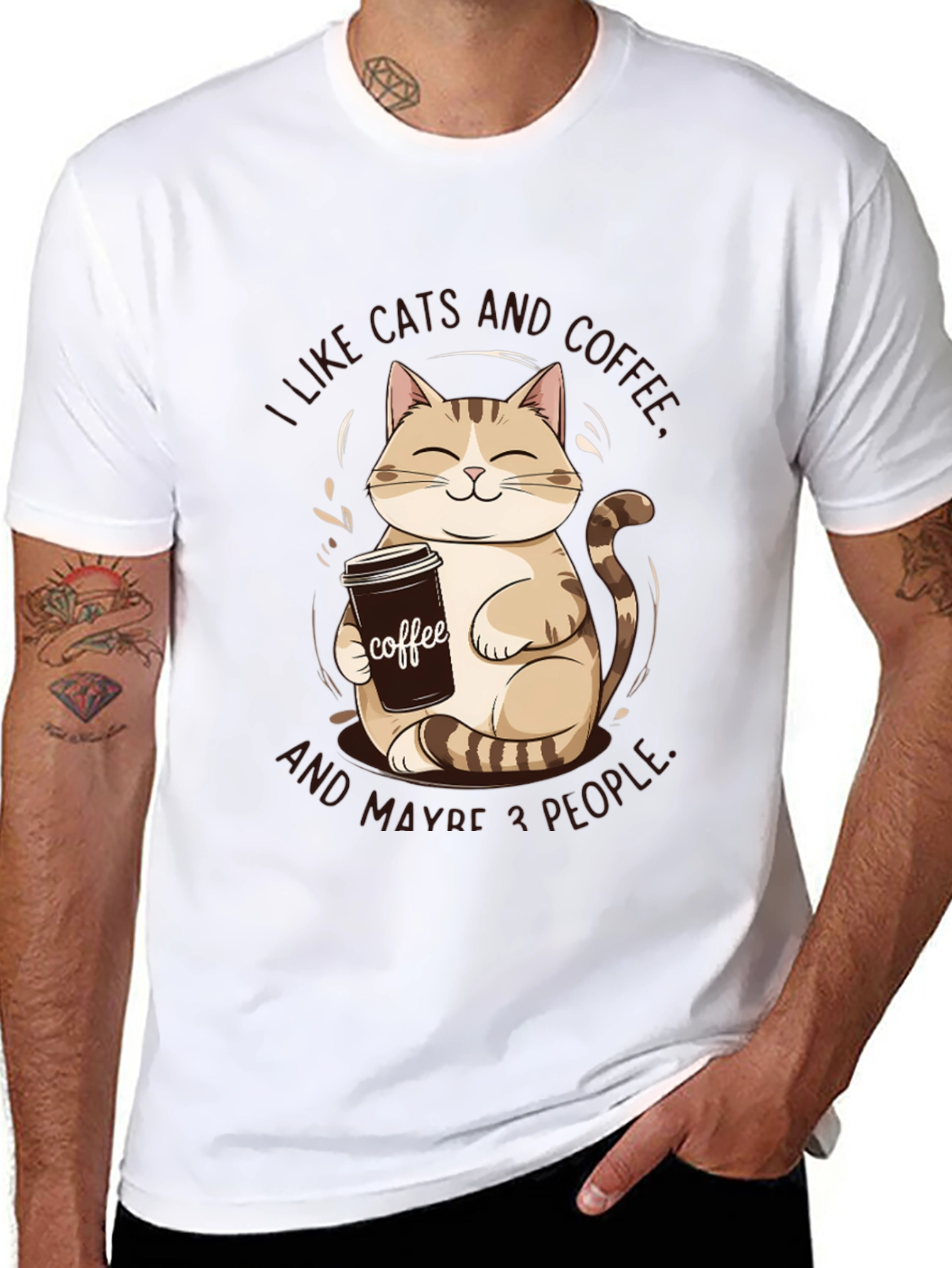 I Like Cats and Coffee Graphic Tee