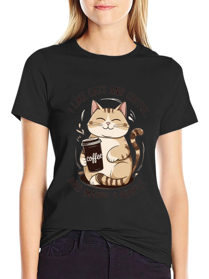 I Like Cats and Coffee Graphic Tee