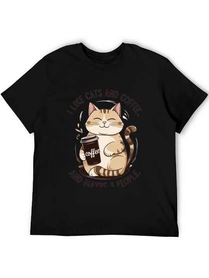 I Like Cats and Coffee Graphic Tee