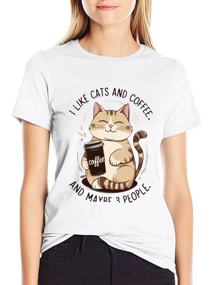 I Like Cats and Coffee Graphic Tee
