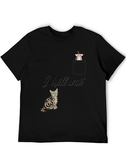 Cat & Mouse Tee: I Will Wait Graphic T-Shirt