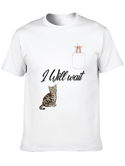 Cat & Mouse Tee: I Will Wait Graphic T-Shirt