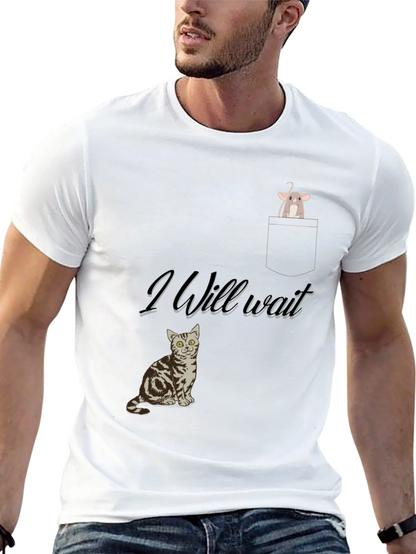 Cat & Mouse Tee: I Will Wait Graphic T-Shirt