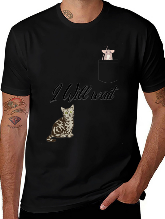 Cat & Mouse Tee: I Will Wait Graphic T-Shirt